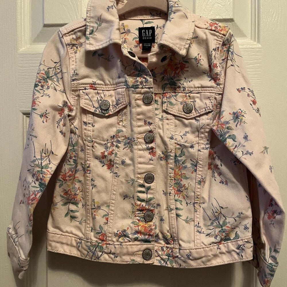 Gap Floral Pink Denim Jacket